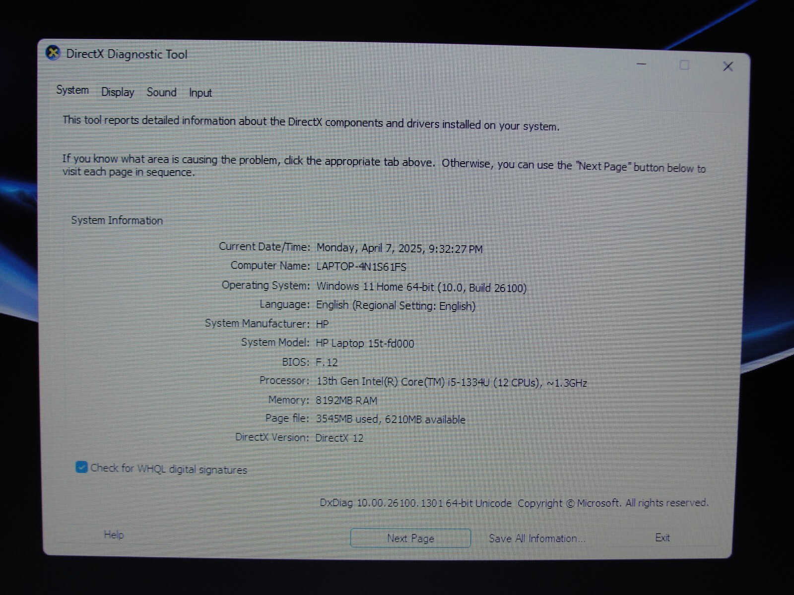 HP 15t-FD000 15.6" HD Intel i5-1334U 8GB RAM 256GB SSD Windows 11 - Thumbnail 8