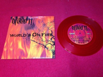 BREED 77 WORLDS ON FIRE LIMITED 7'' RED VINYL MINT UNPLAYED STUNNING 2008