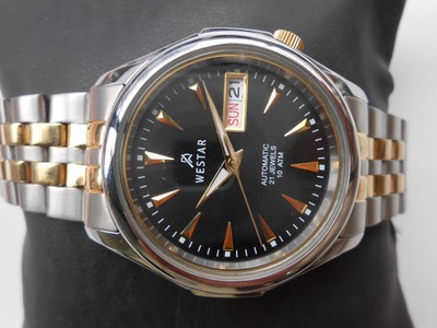 excellent vintage swiss made ss 2 tone westar 21