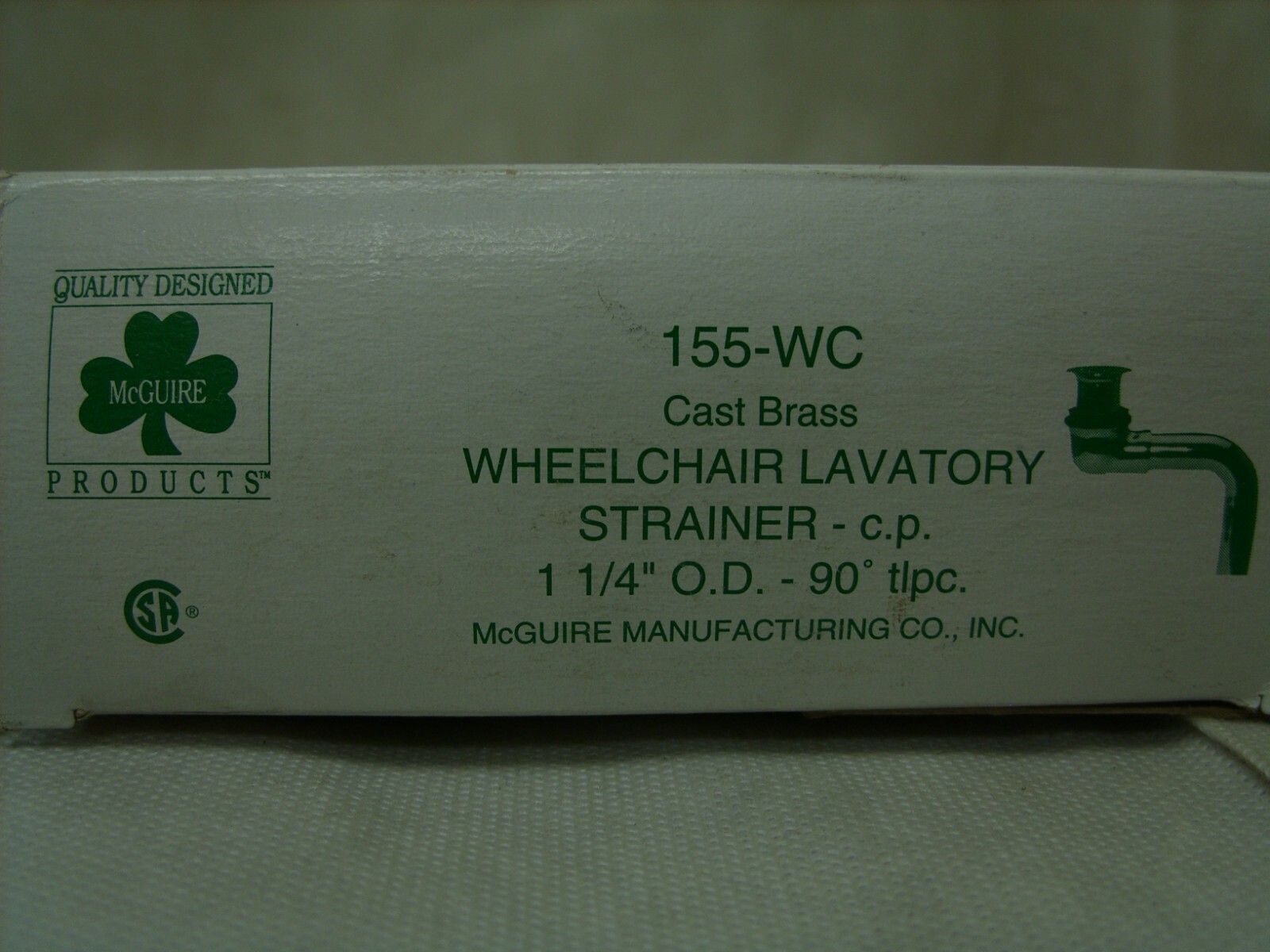 McGuire Mfg. - Cast Brass Wheelchair Lavatory Strainer - 1-1/4" (155-WC) NIB