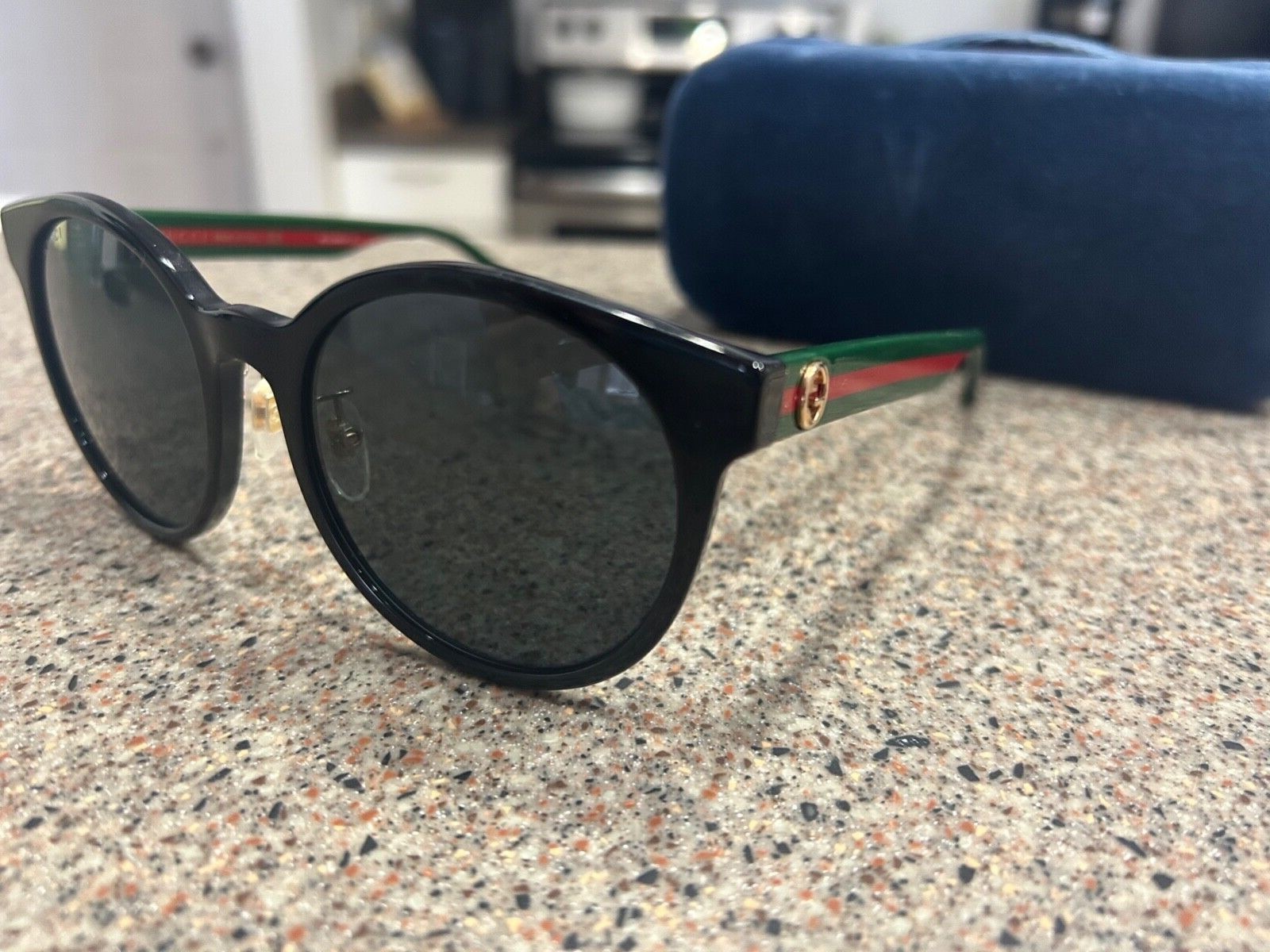 gucci 55mm round sunglasses