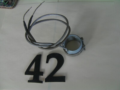 Fast Heat Band Heater 1.25" Dia. x 1" Wide 125 Watts 240 Volts 12" SS Braided