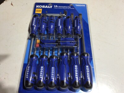 Kobalt 18 pc Screwdriver Set: Phillips, Slotted, Torx, Precision. 5055416 Blue
