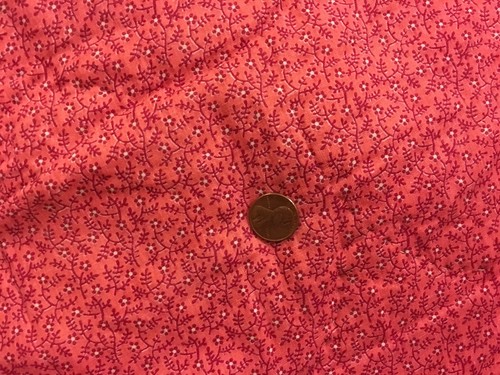 Moprimitivepast Antique Cinnamon Pink Calico fabric 11x20 AAFA quilts doll dress