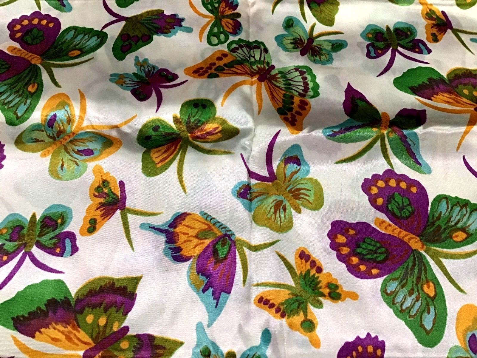 Butterfly M Lowenstein Fabric Vintage Vibrant Butterflies. 2+ Yards