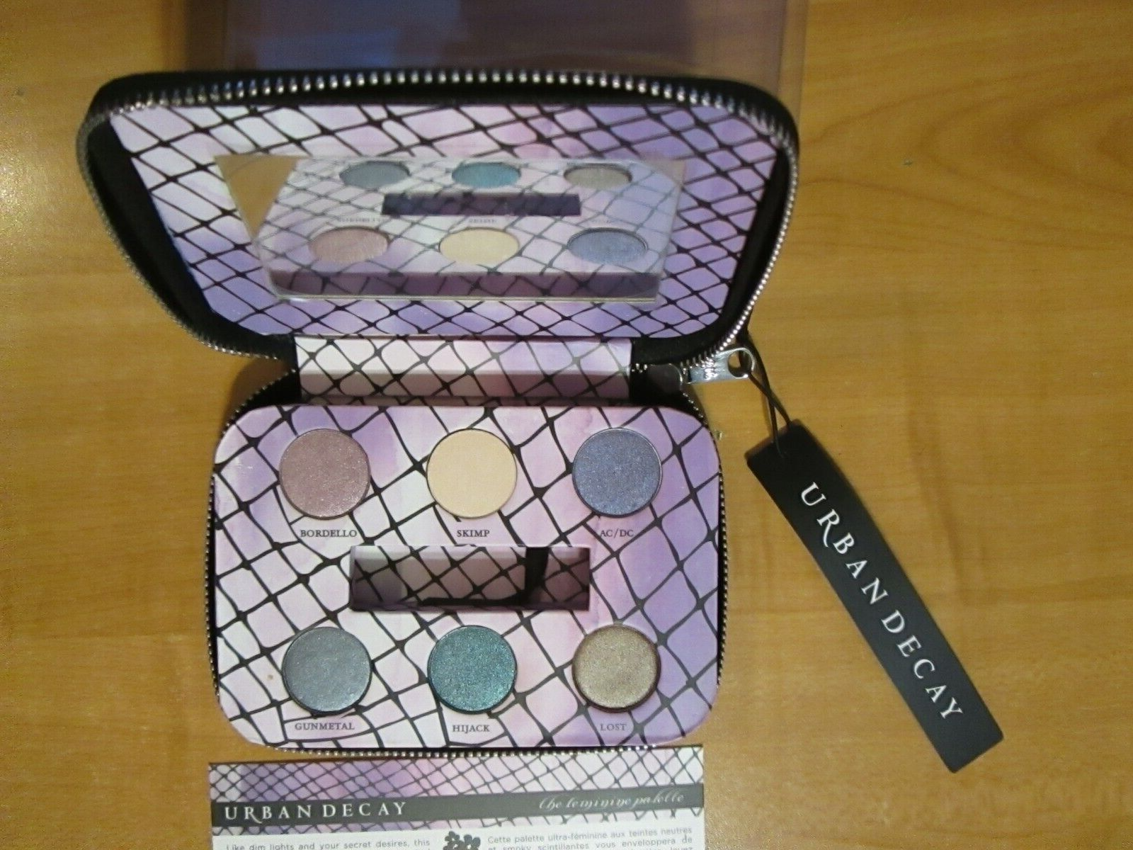 URBAN DECAY THE FEMININE PALETTE  6 EYE SHADOWS  * NO  LIP GLOSS - NAKED LIP PEN