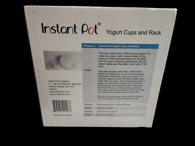 INSTANT POT Instapot Yogurt Pudding Cups & Sterilization Rack Open Box Unused