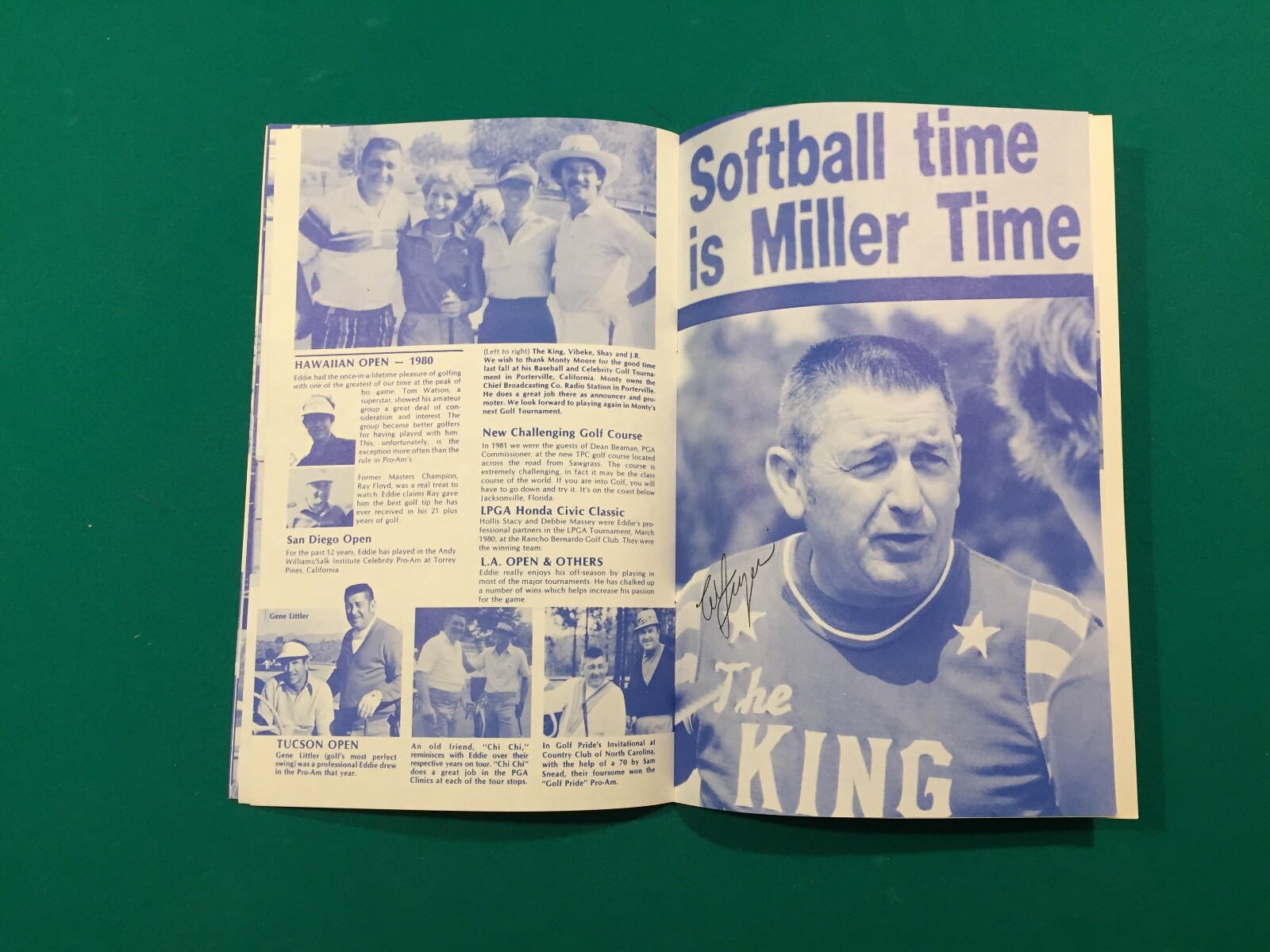 King and His Court Autographed Program from Early '80s