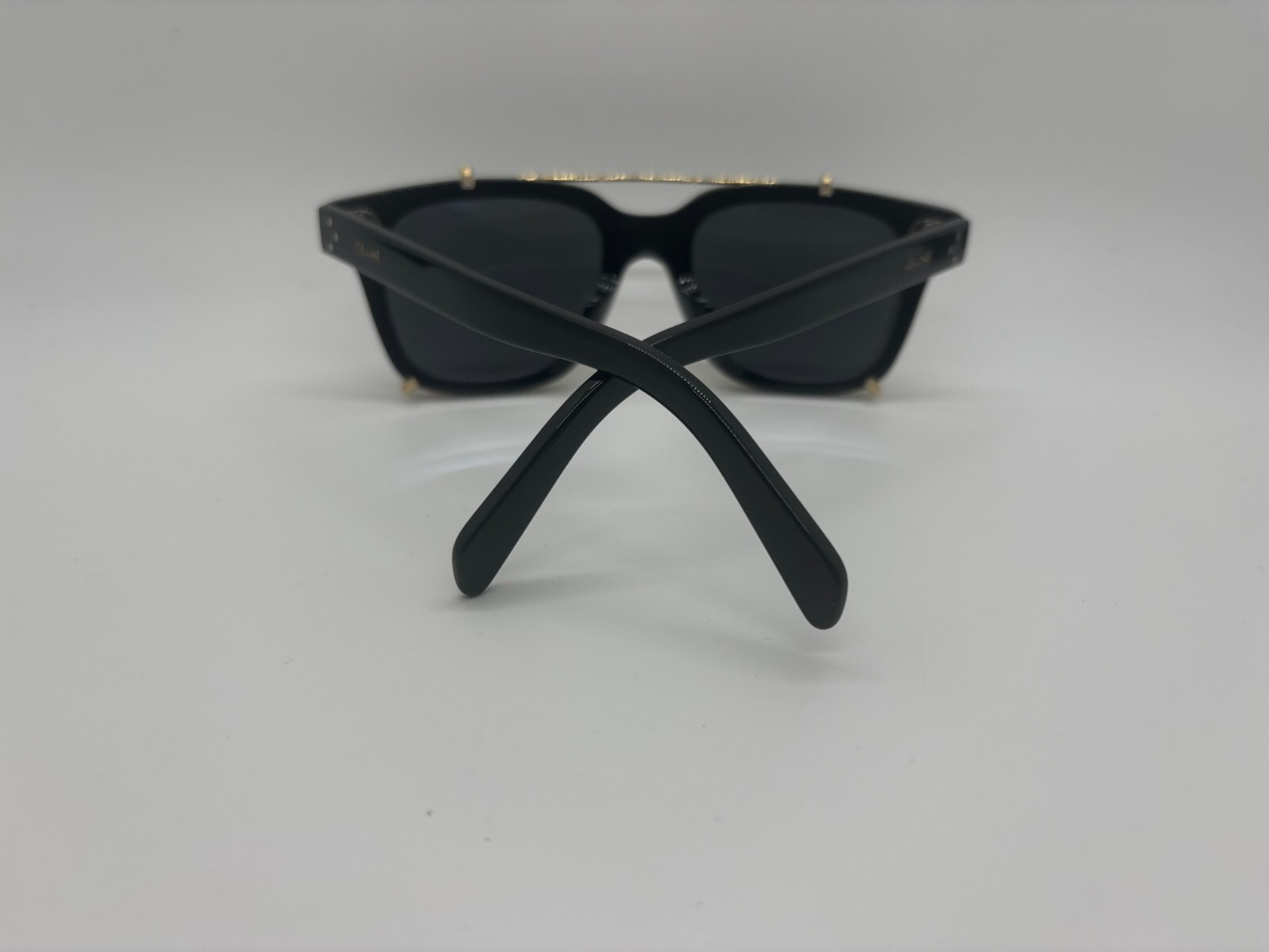 Pre-owned Celine Cl40268u-cl 01 Black Clip On Sunglasses 50-19-145mm Comes W/full Set In Gray