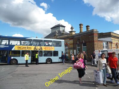Photo 12x8 Lewes Station With bus, (it's Sunday) replacing trains bet c2013