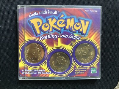 Hasbro Pokemon Battling Coin Game w/Instruction Book 1999 Raticate Krabby Tauros