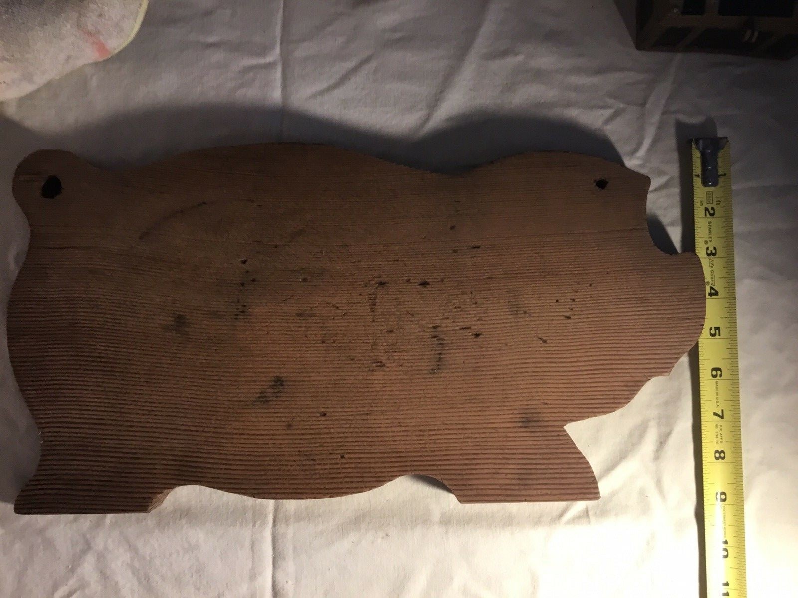 Cool Antique Vintage Unique Painted Pig Wooden Cutting Board Pennsylvania Dutch