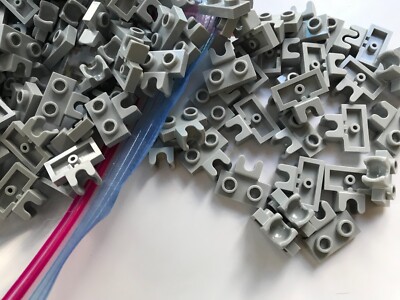 LEGO NEW-#14704- LIGHT GREY-PLATE 1 X 2 W/ TOW BAR SOCKET SIDE-50 PIECE