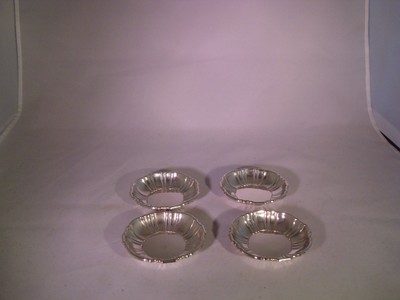 Antique Sterling Master Salt Cellars (#4) Small Bowl 3 1/4
