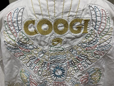 Vintage Rare Coogi Collar Button Long Sleeve Shirt Embroidered XXXL Tribal Bird