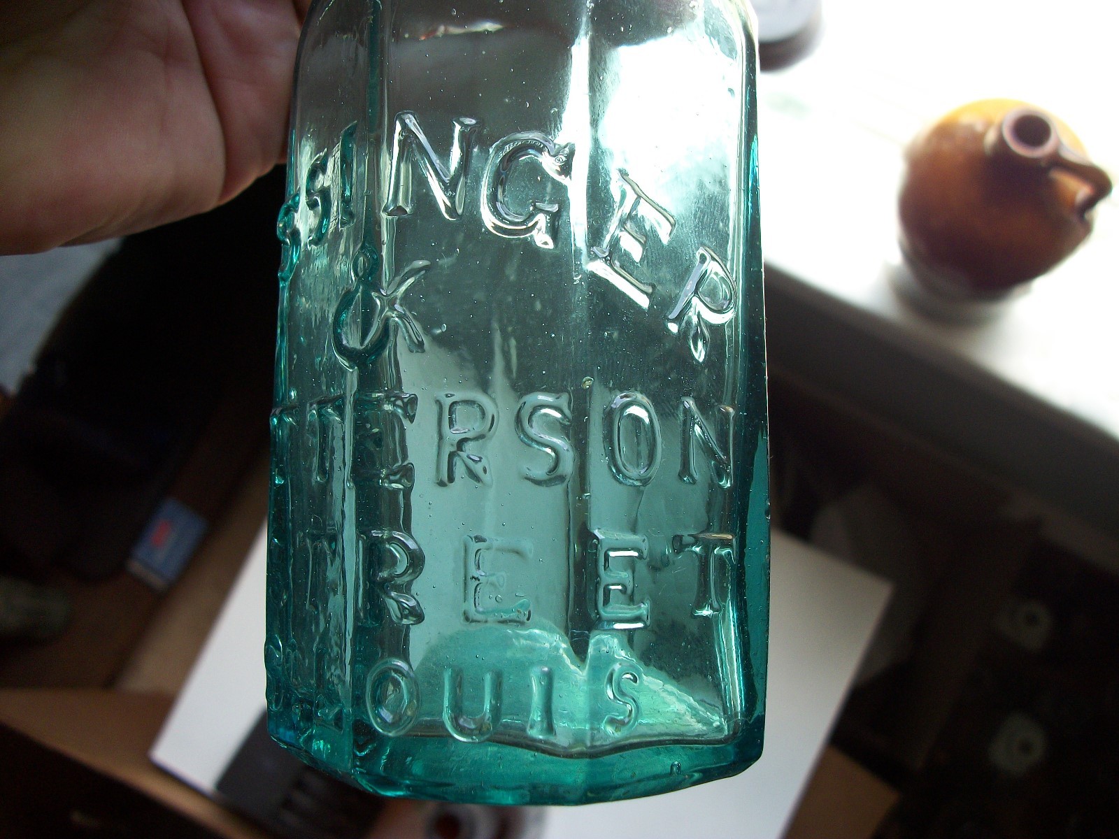 RARE FULLY PANELED HASSINGER & PETTERSON ST LOUIS MISSOURI IRON PONTIL BLOB SODA