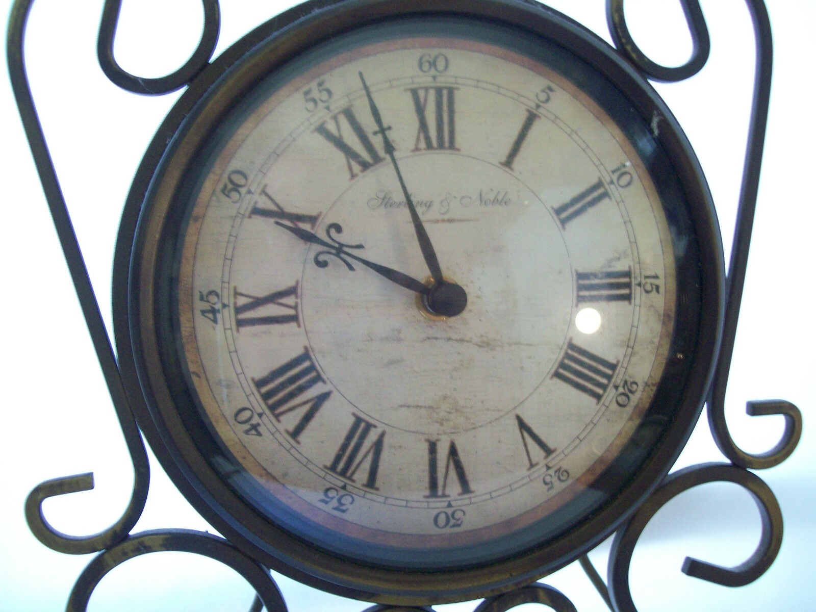 Sterling & Noble Pendulum Quartz Wall Clock Metal  Bronze Finish Antique Style