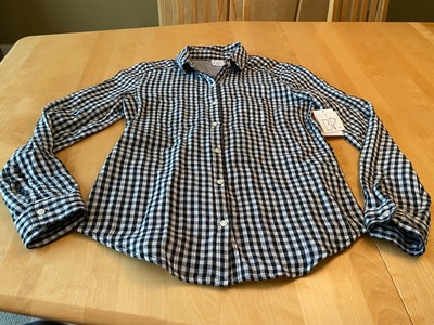 NWT BP BLACK WHITE GINGHAM PLAID WOMEN S SZ S