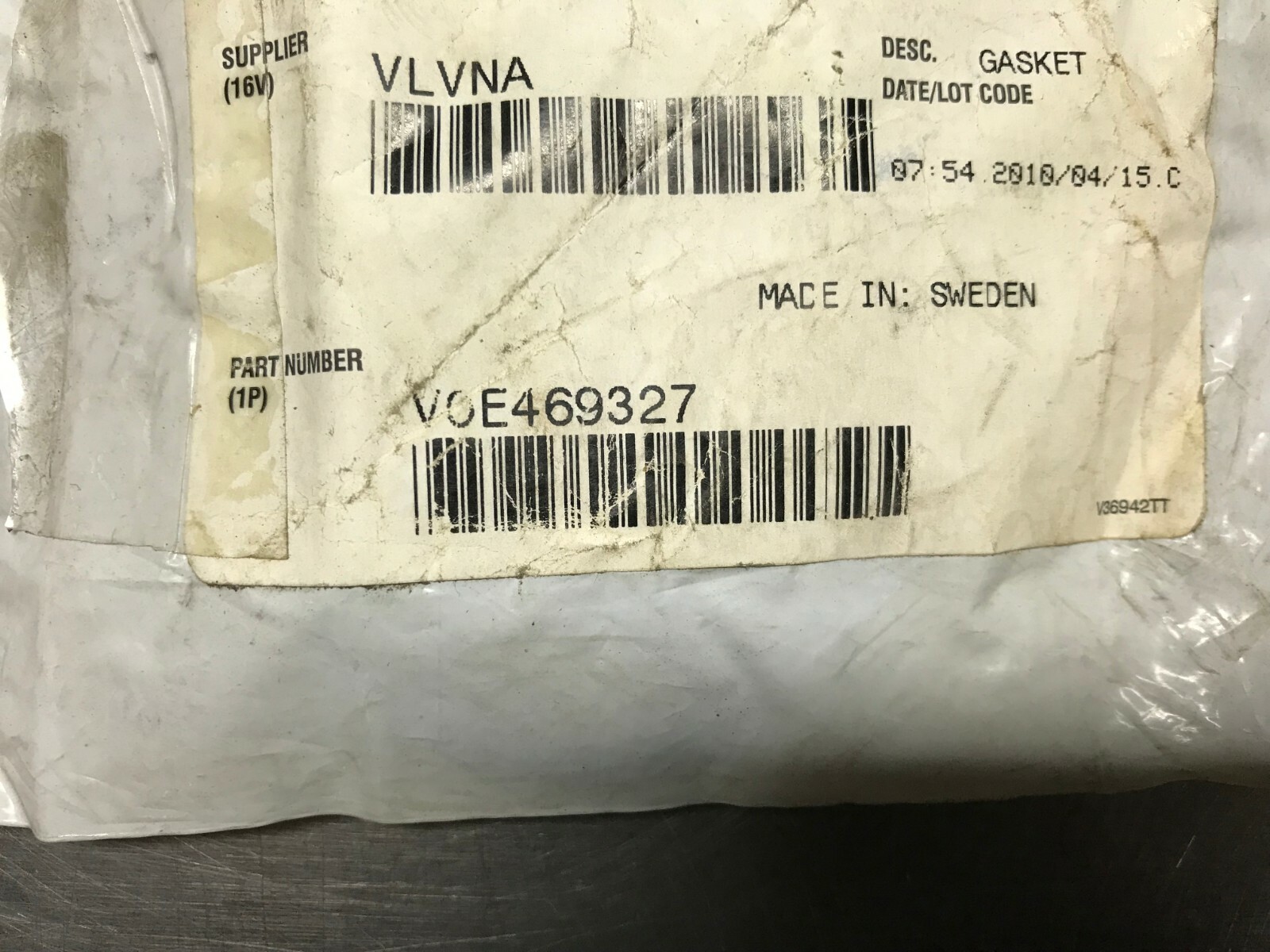 うれ 469327 GENUINE Volvo GASKET Ingersoll Rand VOE469327 | eBay