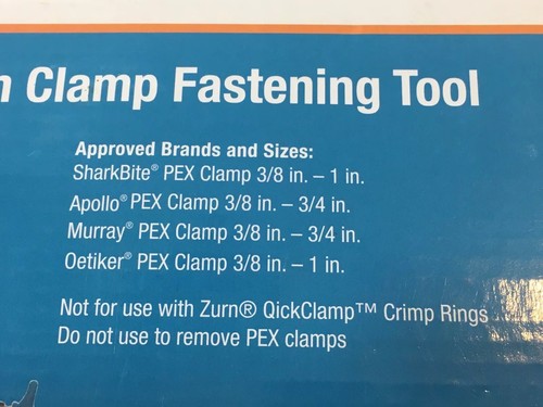 Sharkbite ASTM F2098 Ratchet Pinch Clamp Tool PEX Crimp Clamp # 24671z