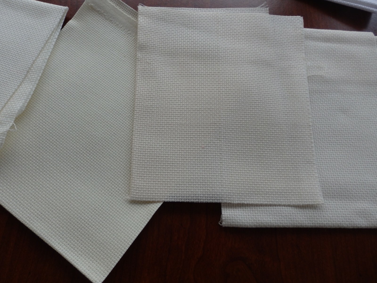 Aida Cloth Cross Stitch Fabric for Embroidery Lot 20 Pieces Various Sizes