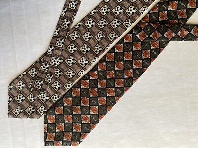 Lot Of 2 ESPN by Wemco New Orleans Sports Football Soccer Ball   Fan Silk Tie