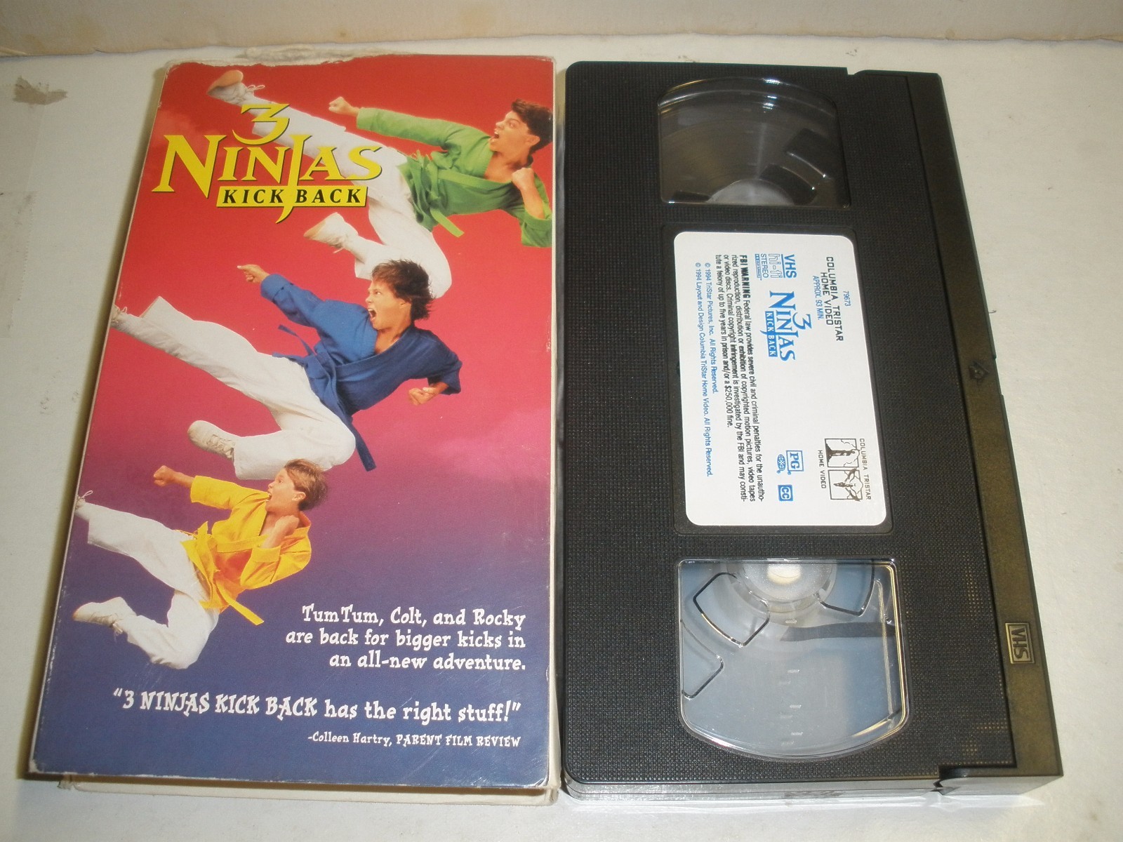 3 Ninjas Kick Back (VHS, 1994, Closed Captioned) Victor Wong