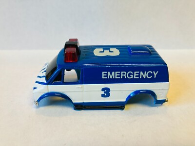 TYCO EMERGENCY VAN BODY WHITE / BLUE #3 ~ BRAND NEW ~ COMPLETE ~ PERFECT ~