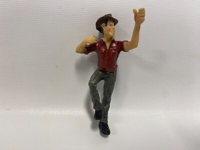 Just Plain Folk # 0184 G Scale Train Figure Worker Climbing Ladder Red Grey  NEW
