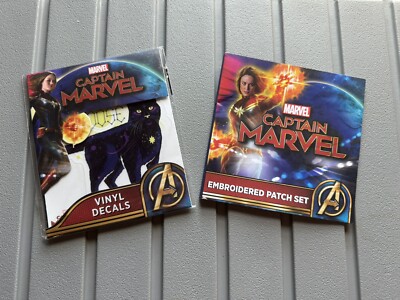 Captain Marvel Embroidered Patch Set & Vinyl Decals
