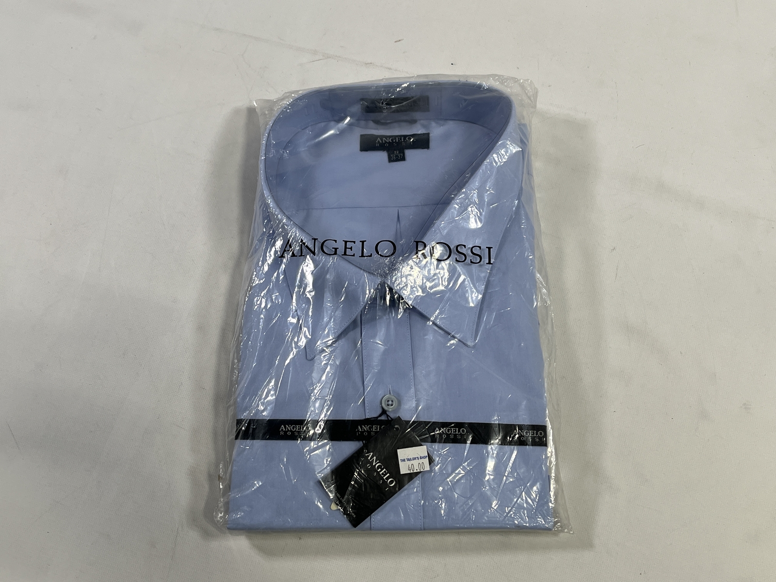 Mens Angelo Rossi Blue Button Down Shirt Size 22 NEW