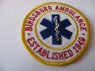 BIRDSBORO  PENNSYLVANIA  PA  AMBULANCE  EMT  EMS 3''  IRON ON PATCH LOWEST PRICE
