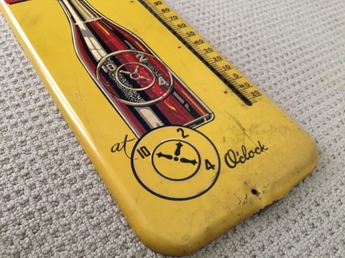 Antique Dr Pepper Sign 10-2-4 Vintage 1940s Beverage Advertising Metal Sign