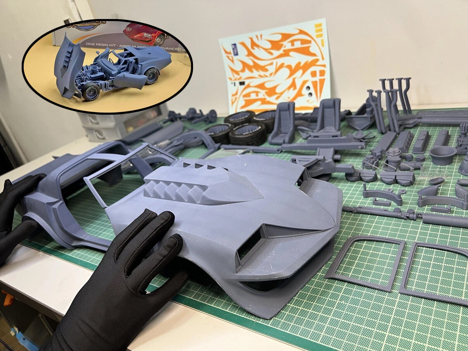 1:8 Large Scale Corvette Summer Complete Resin Model Kit