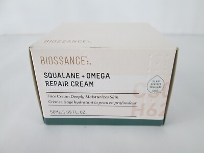 BIOSSANCE Squalane + Omega Repair Cream 50 mL/1.69 fl oz NEW
