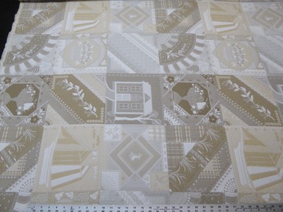 Upholstery Quilted Matelasse Neutral Colonial Squares Ship House Fruit Bowl