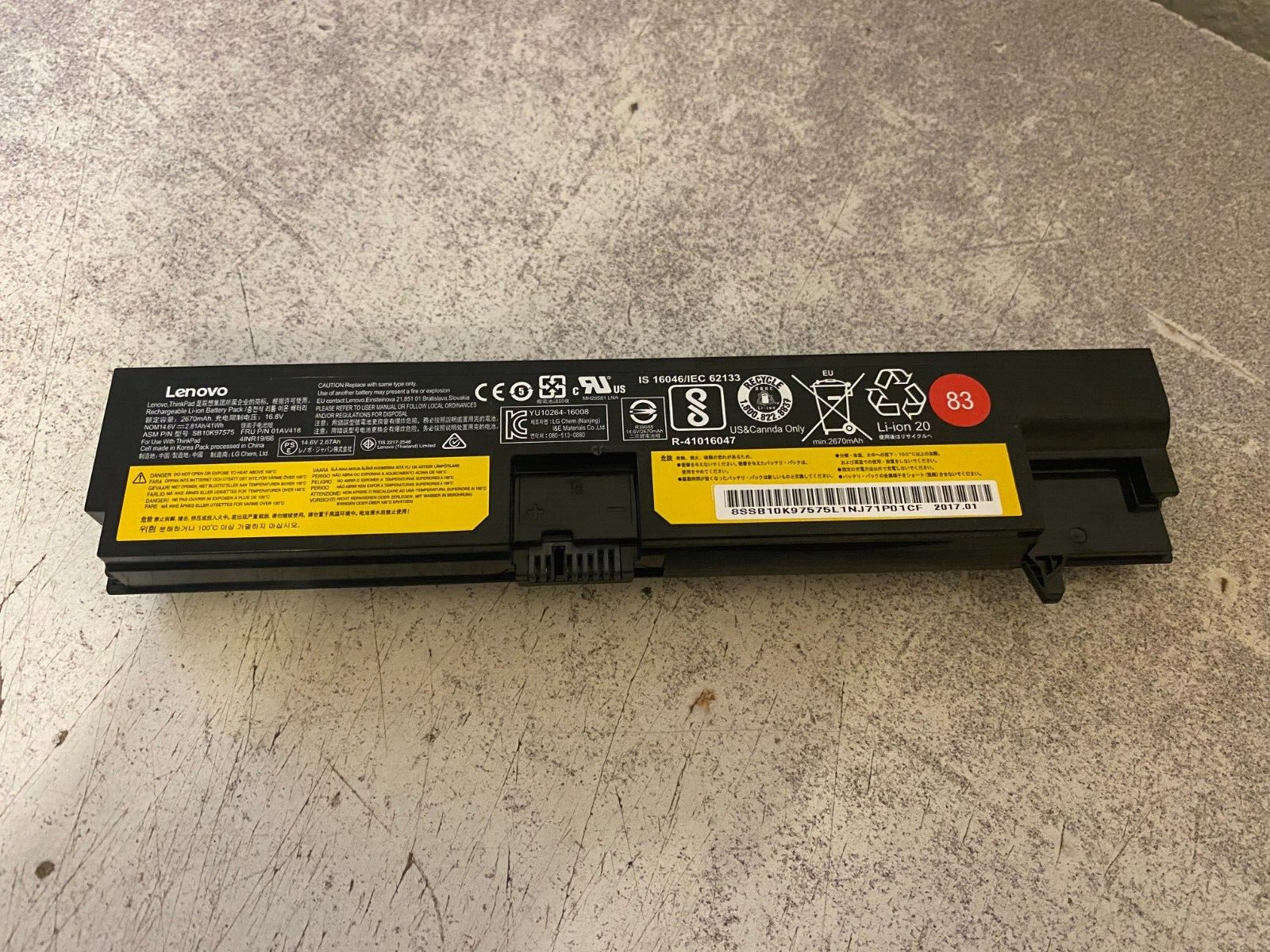Genuine Lenovo ThinkPad E570 Battery 83 01AV418 20H5-0047US Quick Ship