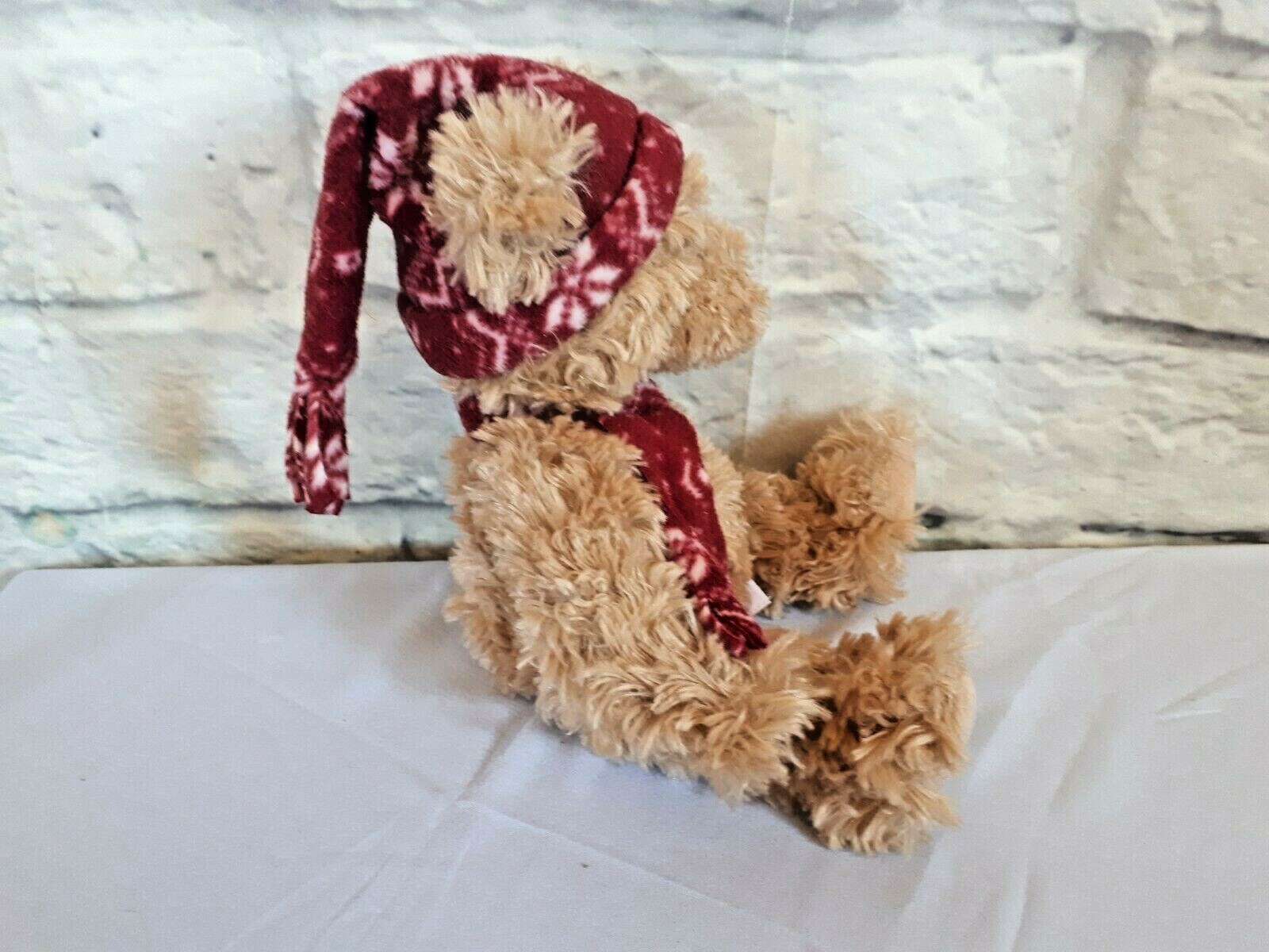 Cranberry 13'' Russ Berrie Plush Bear Dressed Winter