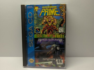 Ultraverse Prime/ Microcosm (Sega CD) DOUBLE PACK 100% COMPLETE RARE MINTY LOOK!