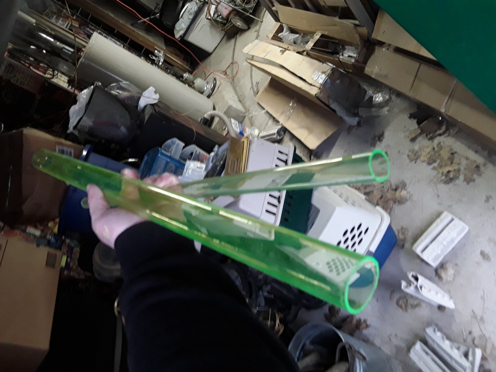 Vintage Uranium Pyrex Tube 36mm Lampworking Glassblowing Supplies Material 24