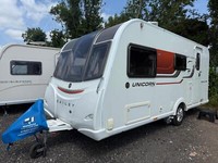 Bailey Unicorn Seville 2017 2 berth caravan *End washroom*