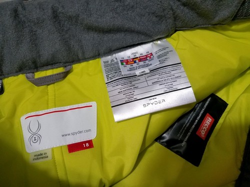 NWT Spyder Empress in Gray Print Full Zipper Insulated Snow Ski Pants 18 - L