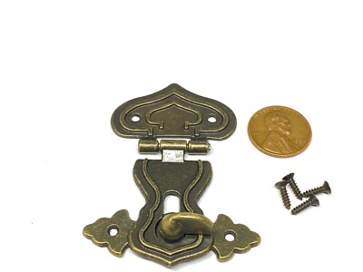 64mm x 48mm lock locking brass dark Mini screws Decorative Hasp Latch E17