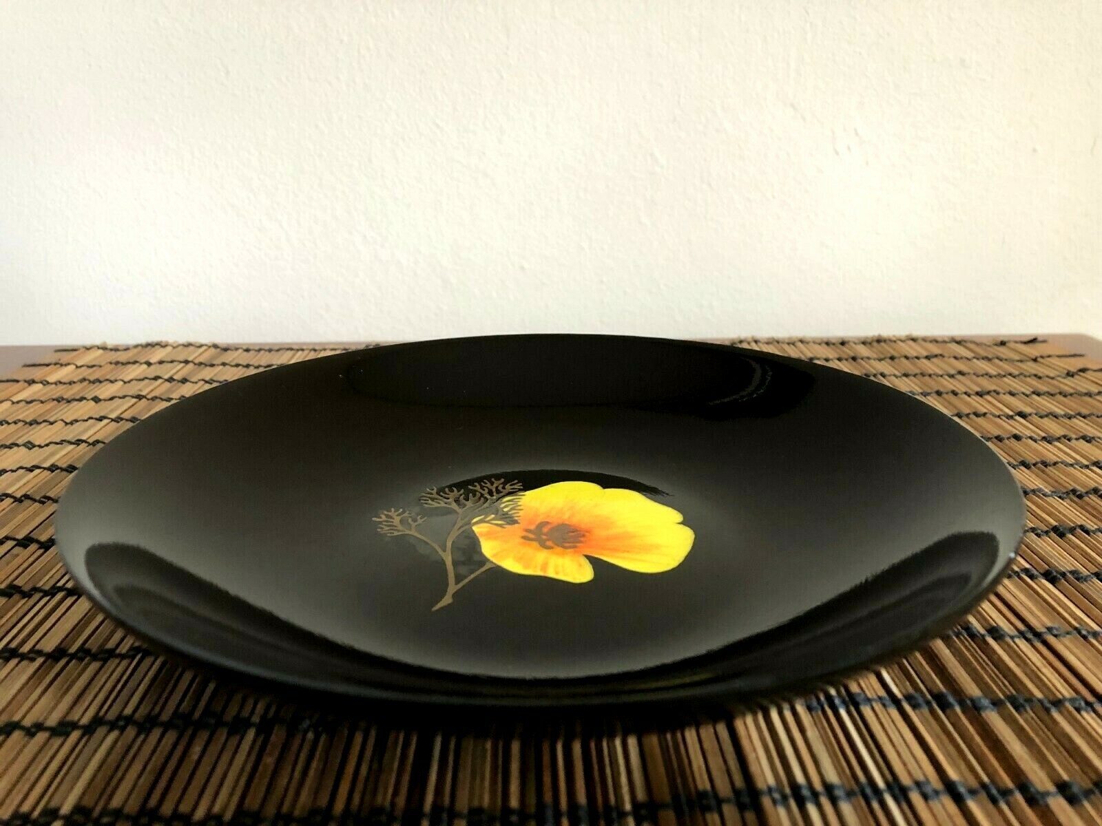 Vintage COUROC OF MONTEREY Bowl POPPY & BRASS San Francisco ACEC Convention MCM