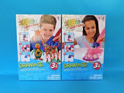 2 SETS~I Do 3D Vertical Neon Pen Starter Set Draw In 3D 5 Projects Cool Create 6