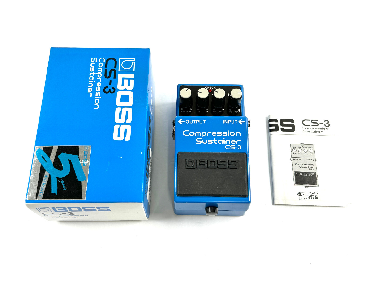 Boss CS-3 Compression Sustainer Guitar Effects Pedal (Minty