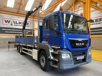 MAN TGS 26.360, *EURO 6* 6X2 26 TONNE DRAWBAR SPEC FLATBED/CRANE