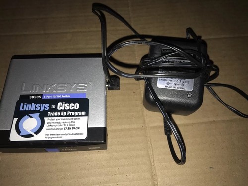 Linksys Sd205 5 Port 10/100basetx Fast Ethernet Switch Version 1.1