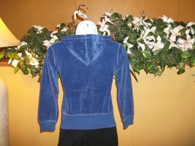 Girl's So...Brand Zip-up Velour Hoodie Jacket  BLUE  Size M 10-12