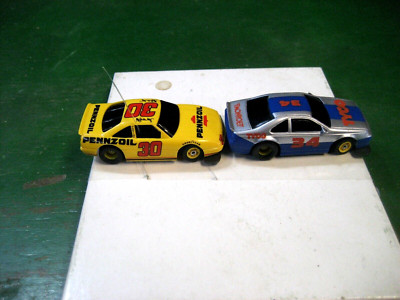 NEW Tyco TCR  chassis with  1 Ford # 34  Thunderbird /Pontiac Pennzoil#30 bodies